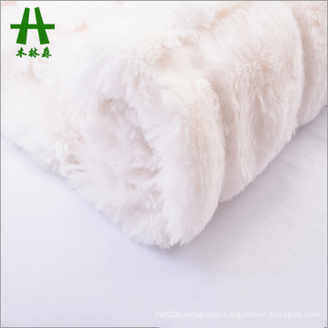 Mulinsen Textile Fake Rabbit Fur Soft Touch Plain Dye Polyester Velvet Fabric For Garments